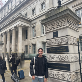 Zac at the Royal College of Surgeons in London