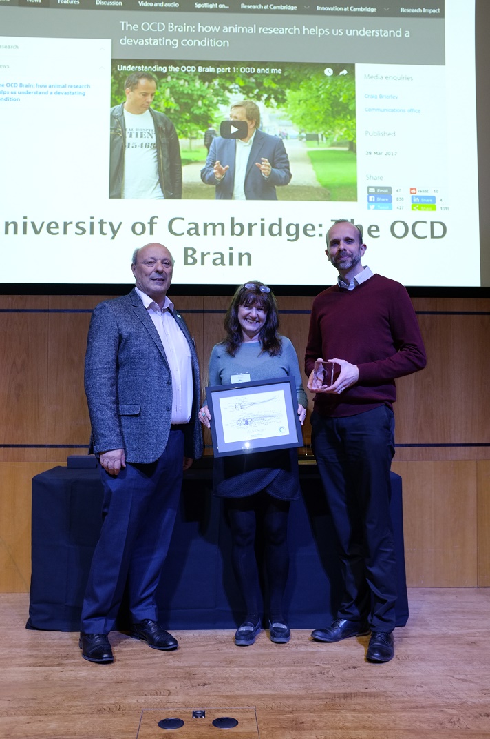 Angela Roberts, featured in the video, receiving the 2017 Openness Award
